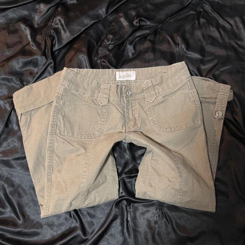 Y2k angels low rise capri cargo pants
